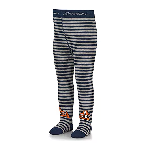 Sterntaler Baby-Jungen Bagger Strumpfhose, Marine, 68