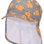 Sterntaler Baby Jungen Schirmmütze mit Nackenschutz Löwe - Baumwolle - mittelblau