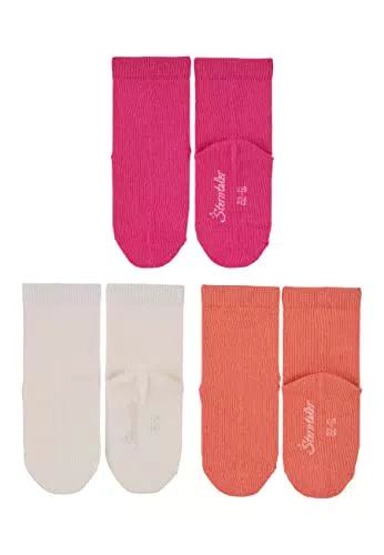 Sterntaler Baby-Mädchen Söckchen - 3er-Pack Uni, rosa
