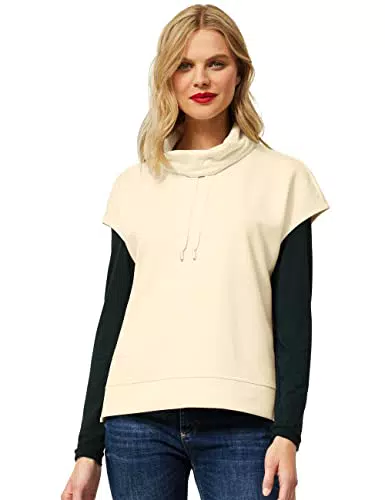 STREET ONE Damen Pullunder Sweat - Beige - Größe 38