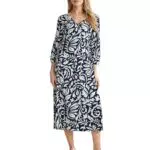 Street One Damen Kleid mit floralem Muster - Deep Blue