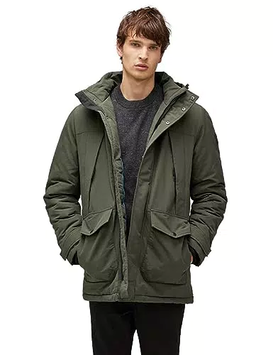 Street One Herren Parka - Dunkelgrün