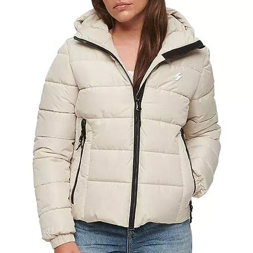 Superdry Damen Hooded Spirit Sports Puffer Jacke
