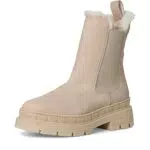 Tamaris Damen Boots Leder Blockabsatz Winter gefüttert
