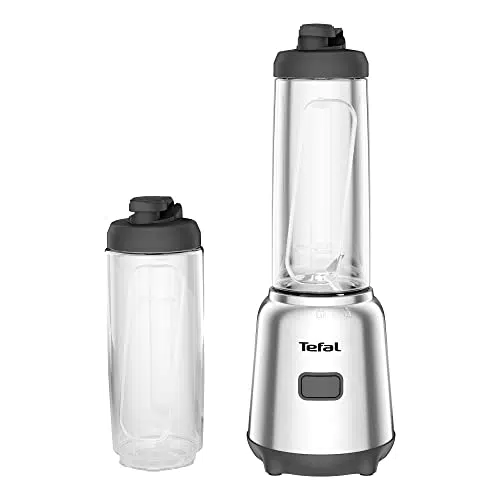 "Tefal Mini-Standmixer BL15FD mit 300 Watt Leistung und 2 To-Go-Flaschen aus Premium Tritan"