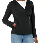 Damen Strick-Bikerjacke von Caralyn Mirand - Schwarz