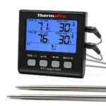 ThermoPro Digitales Grillthermometer mit Timer und Zwei Edelstahlsonden