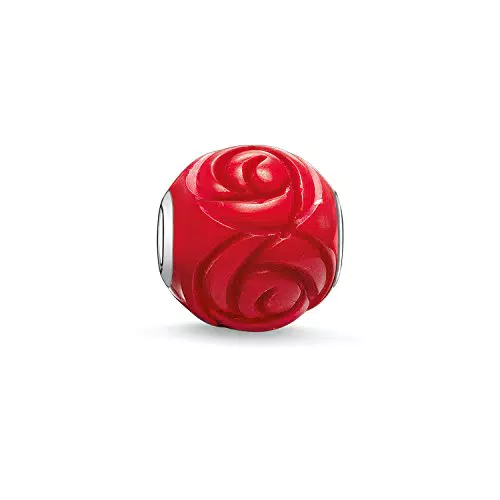 Thomas Sabo Karma Beads aus 925 Sterling Silber mit Bambuskoralle in Rot