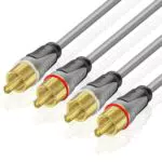 Cinch Kabel für Heimkino und Hi-Fi Anlagen - Stereo Audiokabel 2m