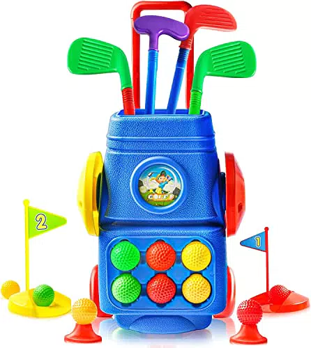 Kinder Golf-Set mit 4 Golfschlägern, Bällen und Putting Matte