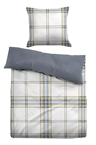 TOM TAILOR Bettwäsche Garnitur Baumwoll Satin - Chalet 135x200 cm + 80x80 cm