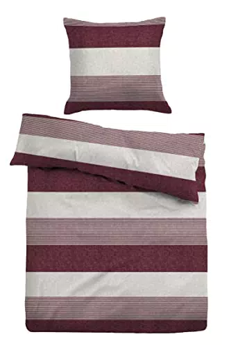 TOM TAILOR Bettwäsche Garnitur Melange-Flanell Gradual Stripes