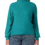 TOM TAILOR Damen 1038880 Pullover mit Stehkragen, 30281-evident Anthracite Melange