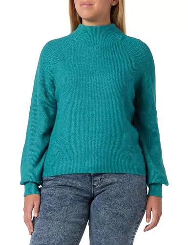 TOM TAILOR Damen 1038880 Pullover mit Stehkragen, 30281-evident Anthracite Melange