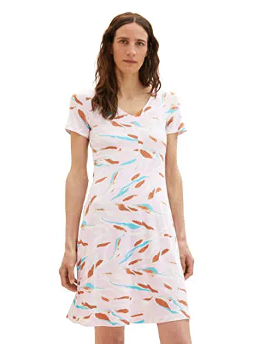 TOM TAILOR Damen Jersey Kleid mit Muster