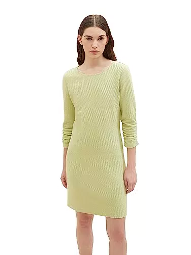 Tom Tailor Denim Damen Basic Kleid mit Raffungen