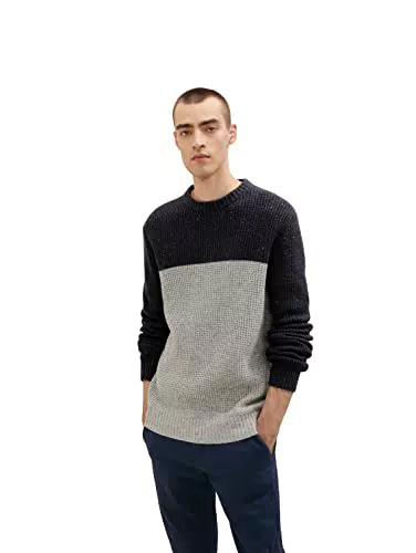 TOM TAILOR Herren 1033658 Strickpullover mit Colorblock
