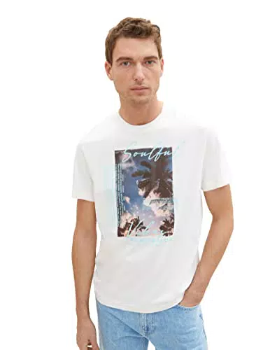 TOM TAILOR Herren T-Shirt mit Sommer-Print