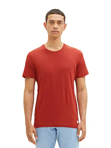 TOM TAILOR Herren Basic T-Shirt - Klassisches Herrenshirt