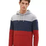 TOM TAILOR Herren Hoodie mit Cutline-Optik