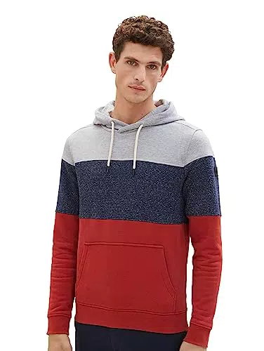 TOM TAILOR Herren Hoodie mit Cutline-Optik