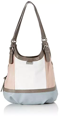 TOM TAILOR bags Juna Damen Shopper Umhängetasche Reißverschluss Mittelgroß mixed maritim