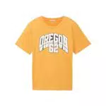 TOM TAILOR Jungen 1037515 T-Shirt mit Schriftzug, 32258-soft orange