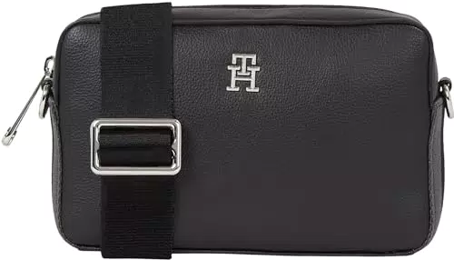Tommy Hilfiger Damen Crossbody Bag Essential Camera Bag - Mittelgroß - Schwarz