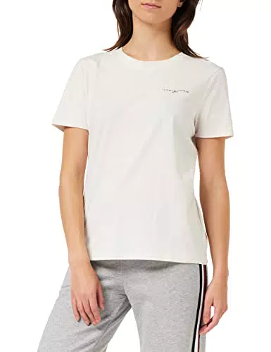 Tommy Hilfiger Damen T-Shirt Kurzarm 1985 Rundhalsausschnitt