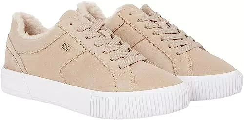 Tommy Hilfiger Damen Sneaker aus Wildleder - Beige
