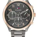 Tommy Hilfiger Herren Quarzuhr mit Multi-Zifferblatt und Edelstahlarmband