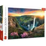 Puzzle Trefl Wasserfall Haifoss, Island - Premium Qualität für Erwachsene und Kinder ab 12 Jahren