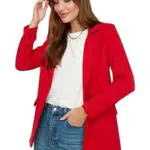 Trendyol Blazer Jacke mit rotem Knopf
