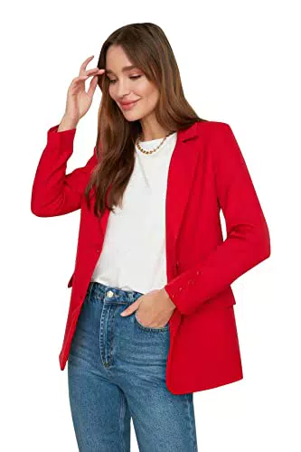 Trendyol Blazer Jacke mit rotem Knopf