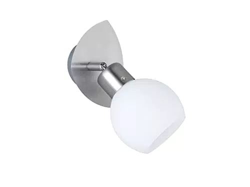 LED-Spot Trio Leuchten in Nickel mit E14 Fassung, 4 Watt LED, Glas opal matt weiß