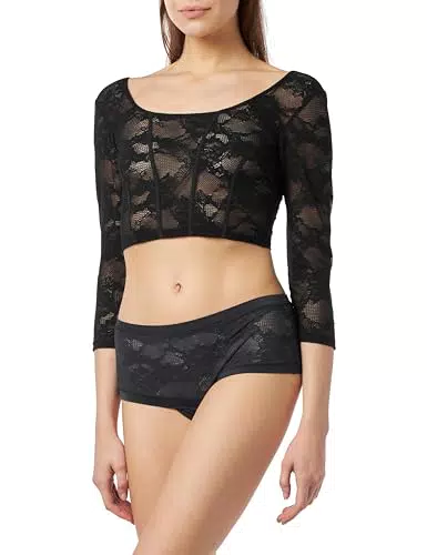 Triumph Damen Smart Deco Crop Top BH - Schwarz