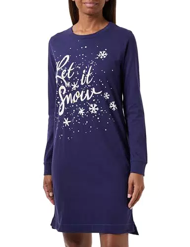 Triumph Damen Nachthemd Winter Moments NDK X - Blau-Licht Kombination
