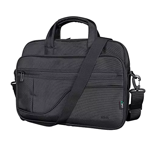 Trust Sydney Laptop Umhängetasche aus recyceltem Material - Nachhaltige Tasche bis 17,3 Zoll