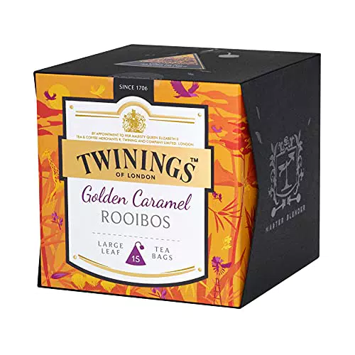 Twinings Platinum Golden Caramel Rooibos Tee - Pyramiden-Teebeutel mit Karamell Geschmack