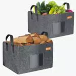 Holzkorb für Kaminholz Filztaschen Shopper - Praktische Aufbewahrung für Brennholz und Zeitung