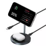 UGREEN 2 in 1 iPhone Ladestation Wireless Charger für iPhone 15 Pro Max, AirPods Pro - Magnetischer Ladeständer Kabelloses Ladegerät