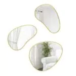 Umbra Hubba Pebble Wandspiegel Set, Moderne Design Spiegel mit Organischer Form