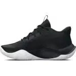 Under Armour Unisex UA Jet '23 Basketball Schuhe, Black/Metallic Gold/Metallic Gold