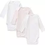 Benetton Baby-Mädchen Set 3 Body Strampelanzug, Multicolore.