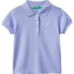 Benetton Mädchen Poloshirt M/M, Pervinca - Kindergröße 2
