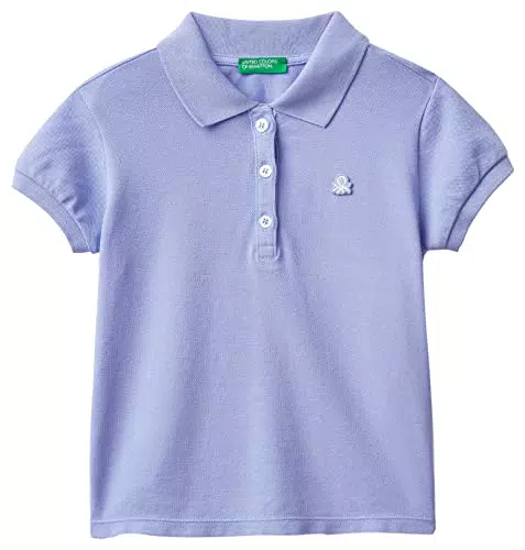 Benetton Mädchen Poloshirt M/M, Pervinca - Kindergröße 2