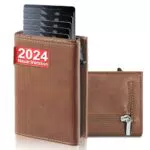 Herren Geldbörse mit RFID Schutz und Münzfach - Kartenetui, Slim Wallet, Pop-up Design
