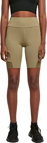 Urban Classics Damen High Waist Tech Mesh Radlerhose