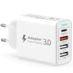 USB C Ladegerät mit 4 Ports für iPhone und Samsung Galaxy - Schnellladegerät mit PD&QC3.0