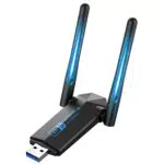 ElecMoga USB WLAN Stick 1300Mbps WLAN Adapter Dual Band mit 2 x 5dBi Antenna - Kompatibel mit Windows und Mac